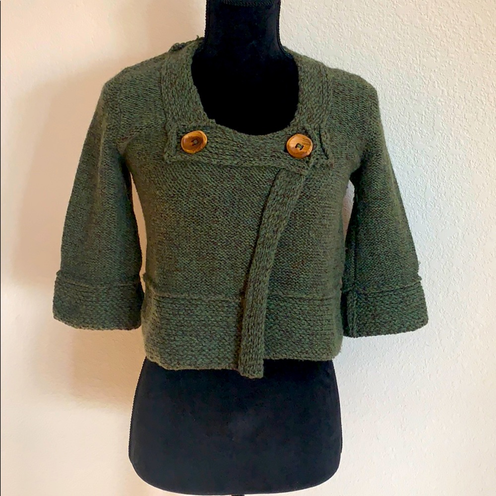 Free People Vintage cropped 3/4 sleeve sweater